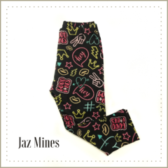 CALZA FRIZADA GRAFITTI BB - TALLE 4 (9/12M)