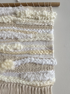Tapiz Pared Deco Boho H/mano Telar Blanco, Crudo Y Neutros - Casa Telar