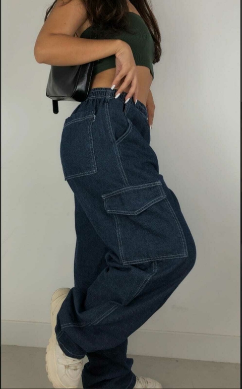 Calça Cargo Jeans