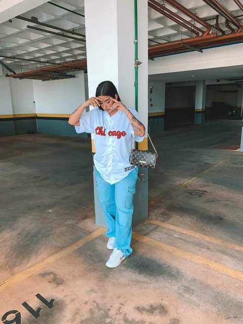 Calça Cargo Jeans Clara