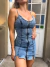 Vestido Jean celeste Gaspeado