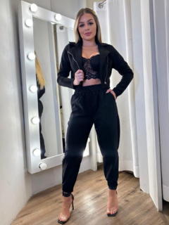 Jaqueta Feminina Biker em Suede - Carola Boutique | Compre Roupas Femininas em Promoção