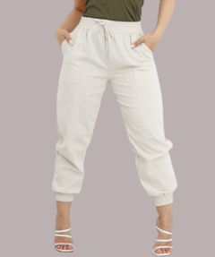Calça Jogger Feminina De Linho