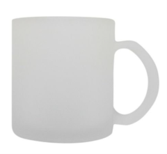 Caneca de Vidro Jateada