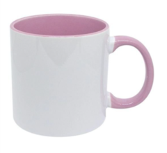 Caneca com Alça e Interior Rosa