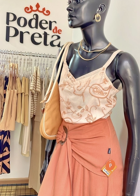 Blusa Regata Bordada - PODER DE PRETA