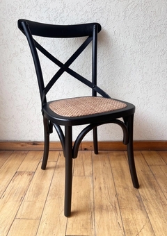 Silla Cross Negra cruz de madera - boina muebles