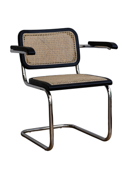 Silla Cesca Negro c/apoya brazos