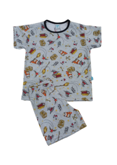 Pijama Curto Infantil T-02 ao T-06 (estampas variadas) - loja online