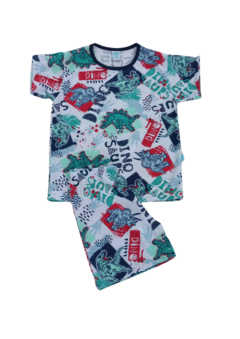 Pijama Curto Infantil T-02 ao T-06 (estampas variadas)