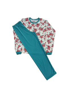 Pijama comprido adulto feminino GG e EG (Estampas variadas)