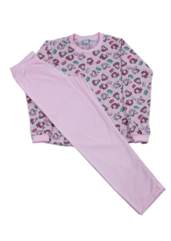 Pijama comprido adulto feminino P ao G (Estampas variadas) na internet