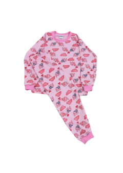 Pijama comprido infantil malha T-02 a T-06 (menina - estampas variadas) - loja online