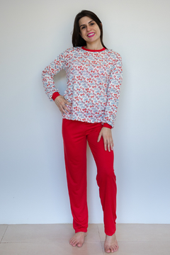Pijama comprido adulto feminino GG e EG (Estampas variadas) - comprar online