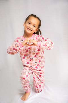 Pijama comprido infantil malha T-02 a T-06 (menina - estampas variadas) na internet