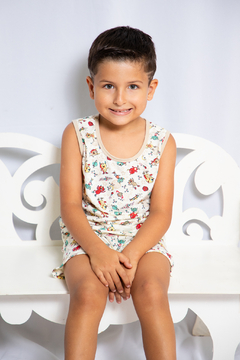 Pijama Curto Infantil T-08 ao T-12 (estampas variadas) na internet