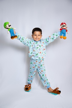 Pijama comprido infantil malha T-02 a T-06 (menino - estampas variadas) na internet