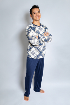 Pijama comprido adulto masculino GG e EG (estampas variadas) - comprar online