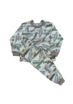 Pijama comprido infantil malha T-02 a T-06 (menino - estampas variadas) - loja online
