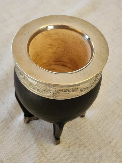 MATE IMPERIAL NEGRO CON PIE DE ALPACA - comprar online