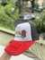 Cap Trucker 3 colores Eighth Club ( frente blanco, visera roja y red negra) - tienda online