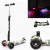 Art. M820 Monopatín Rainbow reforzado con luces Led, música y linterna soporta 50 Kg. - Willy Kids