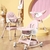 Art. 380 Silla de Comer Mecedora con 2 Alturas y Respaldo Reclinable Rainbow Celine -Verde - Willy Kids