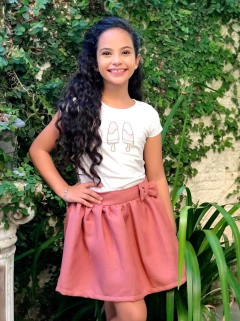 003755 - CONJUNTO BLUSA COM "SHORTS" SAIA