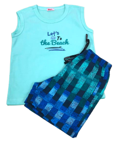 4895 - CONJUNTO REGATA COM SHORT VERDE ÁGUA