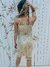 VESTIDO CORTO CON TRANSPARENCIA TUL BORDADO - comprar online