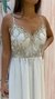 VESTIDO LARGO EN GASA BUSTIER BORDADO A MANO - comprar online