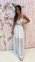 VESTIDO LARGO EN GASA BUSTIER BORDADO A MANO