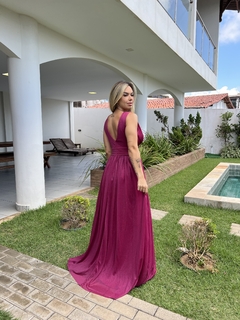 Vestido festa tule aurora plissado busto - loja online
