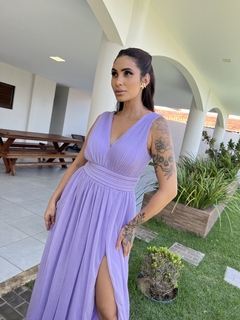 Vestido festa tule aurora plissado busto - comprar online