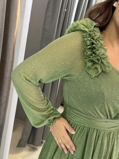 Vestido manga nula com aplicação no ombro - Look Urbano Store