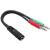 Cable 3.5 Hembra A 3.5 Macho Auriculares/Microfono