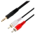 Cable 3.5 A 2 RCA 1.8m KOLKE