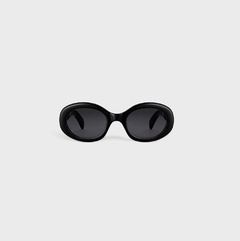 ÓCULOS DE SOL CELINE TRIOMPHE 01 EM ACETATO PRETO OVAL na internet