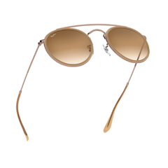 Ray-ban Round Double Bridge Marrom Claro Degradê - comprar online