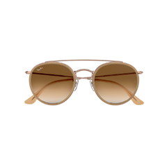 Ray-ban Round Double Bridge Marrom Claro Degradê na internet