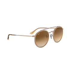 Ray-ban Round Double Bridge Marrom Claro Degradê - loja online