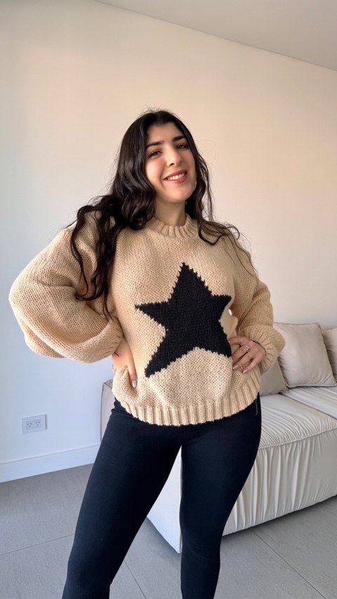 Sweater Estrella Beige - comprar online