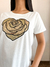 Remera Corazón Flor