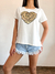 Remera Corazón Flor - scmayorista