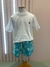 Conjunto Camiseta e short Tactel Folhas