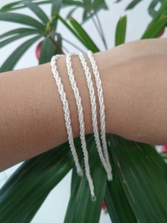 Pulseira Tranças Maiores Prata 950
