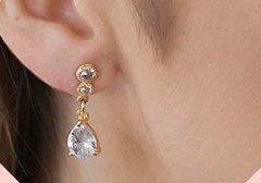 BRINCO GOTA DE ZIRCONIA