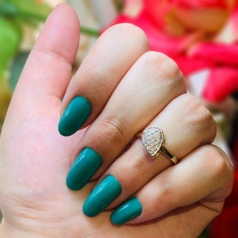 ANEL GOTA FOLHEADO A OURO