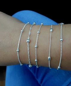 PULSEIRA DE PRATA BOLINHA - comprar online
