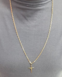 CORRENTE FOLHEADO CADEADO COM PINGENTE CRUCIFICIO